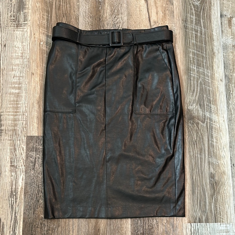 Eva Mendes Black Pencil Skirt with Cargo Style
